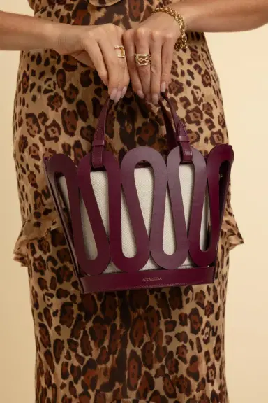 Aquazzura Medium Artistè Tote Bag - Natural Blackberry | Thumbnail 2 Aquazzura Medium Artistè Tote Bag - Natural Blackberry | Thumbnail 2