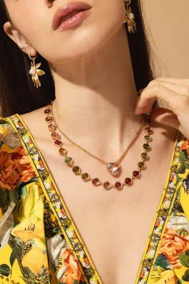 IRENE NEUWIRTH JEWELRY Medium Classic Link Mixed Tourmaline Necklace | Thumbnail 3 IRENE NEUWIRTH JEWELRY Medium Classic Link Mixed Tourmaline Necklace | Thumbnail 3