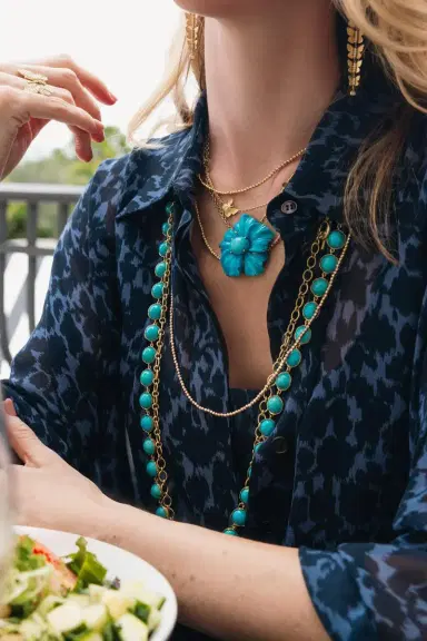 IRENE NEUWIRTH JEWELRY Medium Classic Link Necklace - Turquoise | Thumbnail 3 IRENE NEUWIRTH JEWELRY Medium Classic Link Necklace - Turquoise | Thumbnail 3