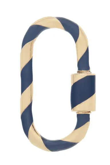Marla Aaron Medium Lock - Navy Enamel | Thumbnail 1 Marla Aaron Medium Lock - Navy Enamel | Thumbnail 1