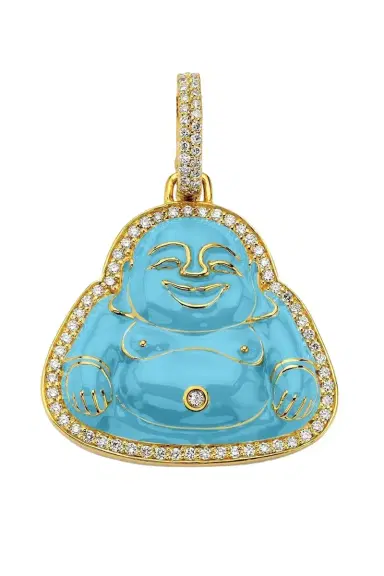 BUDDHA MAMA Medium Sky Blue Happy Buddha Pendant | Thumbnail 1 BUDDHA MAMA Medium Sky Blue Happy Buddha Pendant | Thumbnail 1