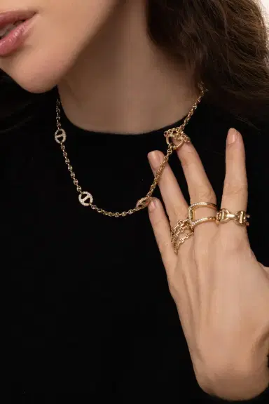Hoorsenbuhs Micro Open Link Station Necklace | Thumbnail 4 Hoorsenbuhs Micro Open Link Station Necklace | Thumbnail 4