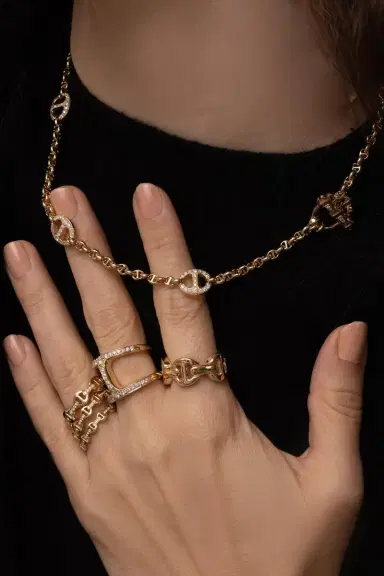 Hoorsenbuhs Micro Open Link Station Necklace | Thumbnail 5 Hoorsenbuhs Micro Open Link Station Necklace | Thumbnail 5