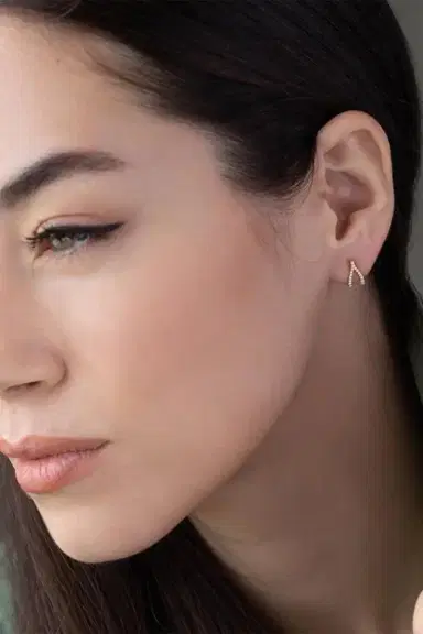 Jennifer Meyer Mini Diamond Wishbone Studs | Thumbnail 2 Jennifer Meyer Mini Diamond Wishbone Studs | Thumbnail 2