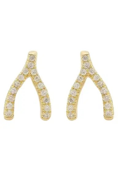 Jennifer Meyer Mini Diamond Wishbone Studs | Thumbnail 1 Jennifer Meyer Mini Diamond Wishbone Studs | Thumbnail 1