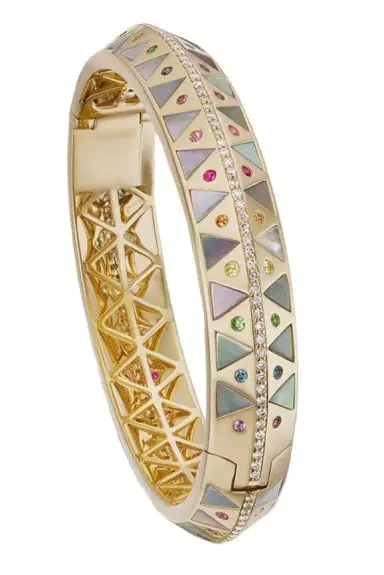 Harwell Godfrey Mother of Pearl Inlay Chubby Bangle | Thumbnail 1 Harwell Godfrey Mother of Pearl Inlay Chubby Bangle | Thumbnail 1