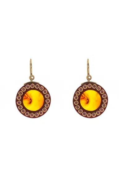 MARK DAVIS Mozambique Garnet Tortoise Bakelite Earrings | Thumbnail 1 MARK DAVIS Mozambique Garnet Tortoise Bakelite Earrings | Thumbnail 1
