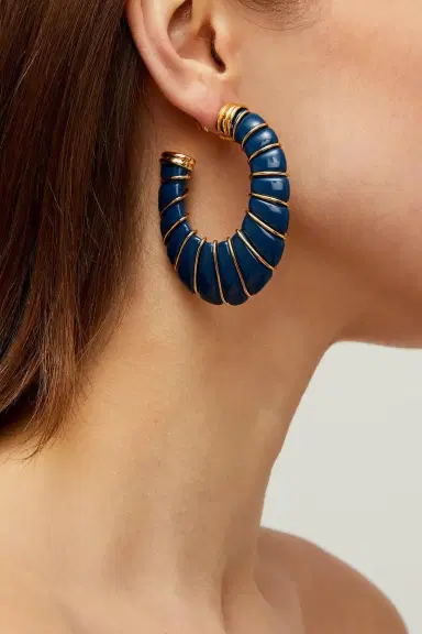 Gas Bijoux Navy Large Cyclade Earrings | Thumbnail 2 Gas Bijoux Navy Large Cyclade Earrings | Thumbnail 2