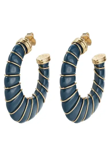 Gas Bijoux Navy Large Cyclade Earrings | Thumbnail 1 Gas Bijoux Navy Large Cyclade Earrings | Thumbnail 1