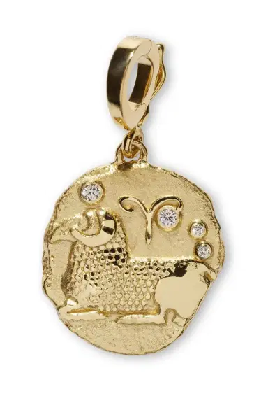 Azlee Of The Stars Small Aries Coin Pendant | Thumbnail 1 Azlee Of The Stars Small Aries Coin Pendant | Thumbnail 1