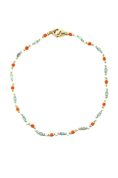Gas Bijoux Orange Blue Pearl Beaded Alex Necklace | Thumbnail 1 Gas Bijoux Orange Blue Pearl Beaded Alex Necklace | Thumbnail 1