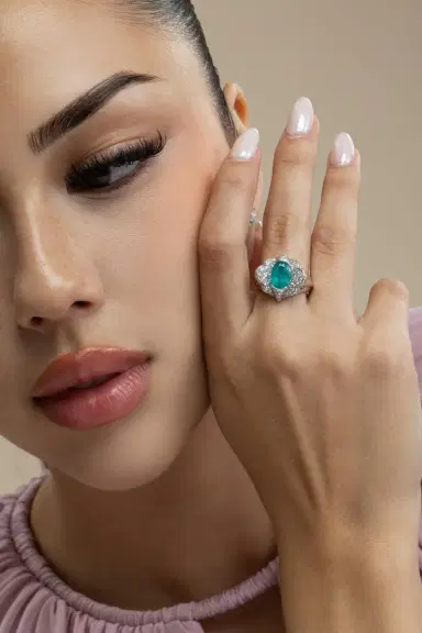 ARUNASHI Paraiba Brazil Diamond Ring | Thumbnail 1 ARUNASHI Paraiba Brazil Diamond Ring | Thumbnail 1