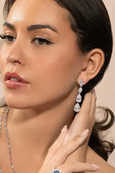 FANTASIA by DESERIO Pear Marquise Drop Earrings | Thumbnail 4 FANTASIA by DESERIO Pear Marquise Drop Earrings | Thumbnail 4