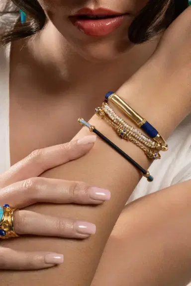 Gas Bijoux Pearl Large Lyre Bangle Bracelet | Thumbnail 2 Gas Bijoux Pearl Large Lyre Bangle Bracelet | Thumbnail 2