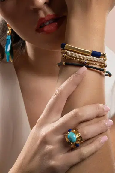Gas Bijoux Pearl Large Lyre Bangle Bracelet | Thumbnail 3 Gas Bijoux Pearl Large Lyre Bangle Bracelet | Thumbnail 3