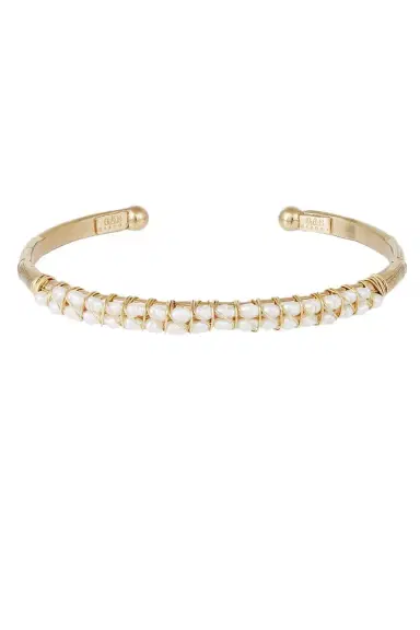 Gas Bijoux Pearl Large Lyre Bangle Bracelet | Thumbnail 1 Gas Bijoux Pearl Large Lyre Bangle Bracelet | Thumbnail 1