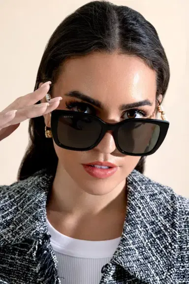 Gucci Pearl Oversized Butterfly Sunglasses | Thumbnail 3 Gucci Pearl Oversized Butterfly Sunglasses | Thumbnail 3