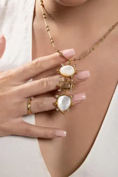 Gas Bijoux Pearl Tiki Three Row Necklace | Thumbnail 4 Gas Bijoux Pearl Tiki Three Row Necklace | Thumbnail 4