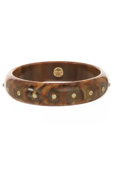 MARK DAVIS Peridot Brown Bakelite Bangle | Thumbnail 1 MARK DAVIS Peridot Brown Bakelite Bangle | Thumbnail 1