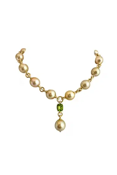 VERDURA Peridot Tsavorite Garnet Pearl Y Necklace | Thumbnail 1 VERDURA Peridot Tsavorite Garnet Pearl Y Necklace | Thumbnail 1