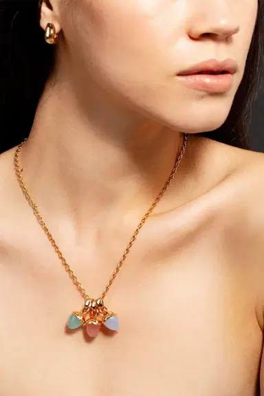 TAMARA COMOLLI Pink Chalcedony Mikado Pendant | Thumbnail 2 TAMARA COMOLLI Pink Chalcedony Mikado Pendant | Thumbnail 2