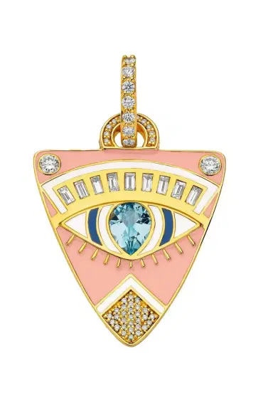 BUDDHA MAMA Pink Enamel Guitar Pick Pendant | Thumbnail 1 BUDDHA MAMA Pink Enamel Guitar Pick Pendant | Thumbnail 1