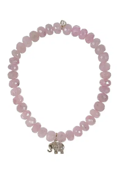 Sydney Evan Pink Grapolite Elephant Charm Bracelet | Thumbnail 1 Sydney Evan Pink Grapolite Elephant Charm Bracelet | Thumbnail 1