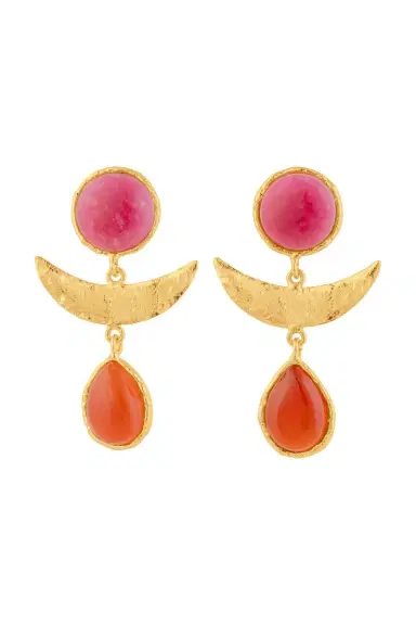 Sylvia Toledano Pink Jasper Cornaline Earrings | Thumbnail 1 Sylvia Toledano Pink Jasper Cornaline Earrings | Thumbnail 1