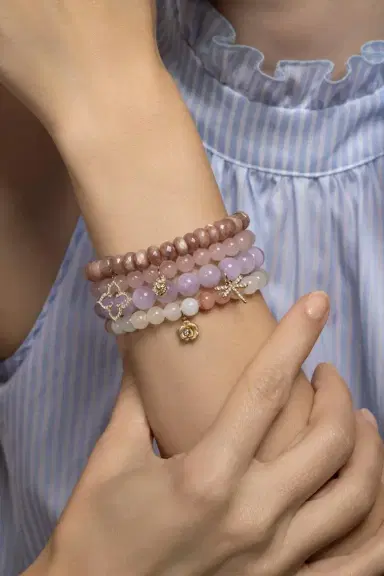 Sydney Evan Pink Moonstone Moroccan Flower Charm Bracelet | Thumbnail 2 Sydney Evan Pink Moonstone Moroccan Flower Charm Bracelet | Thumbnail 2