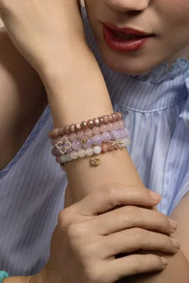 Sydney Evan Pink Moonstone Moroccan Flower Charm Bracelet | Thumbnail 4 Sydney Evan Pink Moonstone Moroccan Flower Charm Bracelet | Thumbnail 4