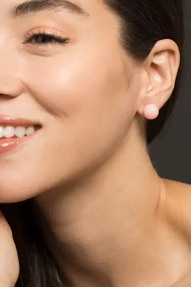 IRENE NEUWIRTH JEWELRY Pink Opal Stud Earrings | Thumbnail 3 IRENE NEUWIRTH JEWELRY Pink Opal Stud Earrings | Thumbnail 3