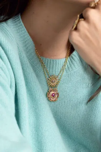 Harwell Godfrey Pink Petunia Necklace | Thumbnail 2 Harwell Godfrey Pink Petunia Necklace | Thumbnail 2
