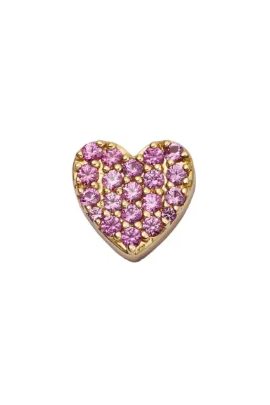 LOQUET Pink Sapphire Heart Charm | Thumbnail 1 LOQUET Pink Sapphire Heart Charm | Thumbnail 1