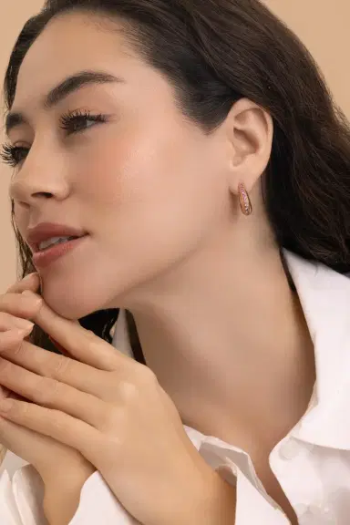 Ananya Pink Sapphire Icon Earrings | Thumbnail 3 Ananya Pink Sapphire Icon Earrings | Thumbnail 3