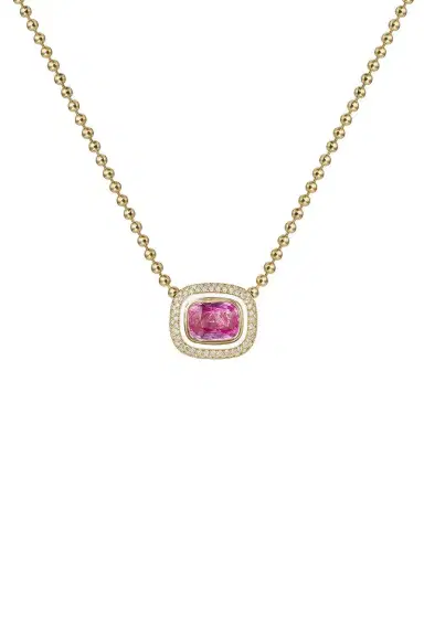 Melissa Kaye Pink Sapphire Lenox Pendant Necklace | Thumbnail 1 Melissa Kaye Pink Sapphire Lenox Pendant Necklace | Thumbnail 1