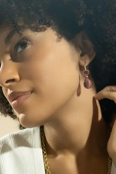 LEIGH MAXWELL Pink Tourmaline Gemmy Drop Earrings | Thumbnail 3 LEIGH MAXWELL Pink Tourmaline Gemmy Drop Earrings | Thumbnail 3
