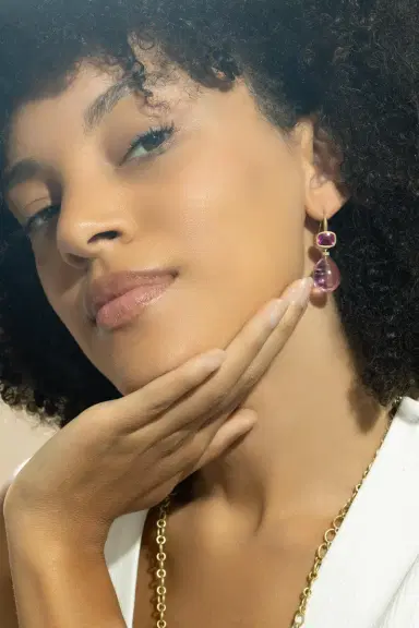 LEIGH MAXWELL Pink Tourmaline Gemmy Drop Earrings | Thumbnail 4 LEIGH MAXWELL Pink Tourmaline Gemmy Drop Earrings | Thumbnail 4