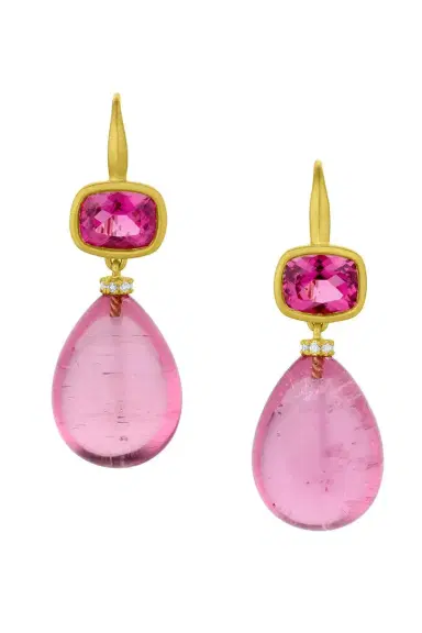 LEIGH MAXWELL Pink Tourmaline Gemmy Drop Earrings | Thumbnail 1 LEIGH MAXWELL Pink Tourmaline Gemmy Drop Earrings | Thumbnail 1
