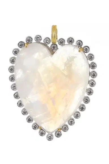 IRENE NEUWIRTH JEWELRY Rainbow Moonstone Diamond Heart Pendant | Thumbnail 1 IRENE NEUWIRTH JEWELRY Rainbow Moonstone Diamond Heart Pendant | Thumbnail 1