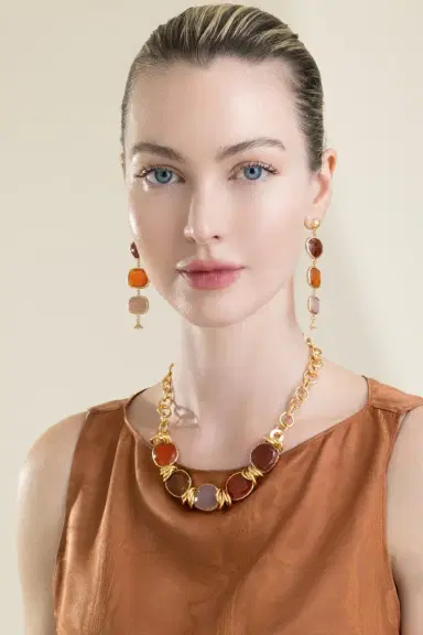 Gas Bijoux Red Brown Pink Sirena Necklace | Thumbnail 2 Gas Bijoux Red Brown Pink Sirena Necklace | Thumbnail 2