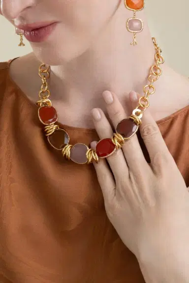 Gas Bijoux Red Brown Pink Sirena Necklace | Thumbnail 3 Gas Bijoux Red Brown Pink Sirena Necklace | Thumbnail 3