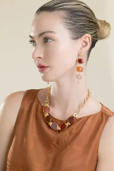 Gas Bijoux Red Brown Pink Sirena Necklace | Thumbnail 4 Gas Bijoux Red Brown Pink Sirena Necklace | Thumbnail 4