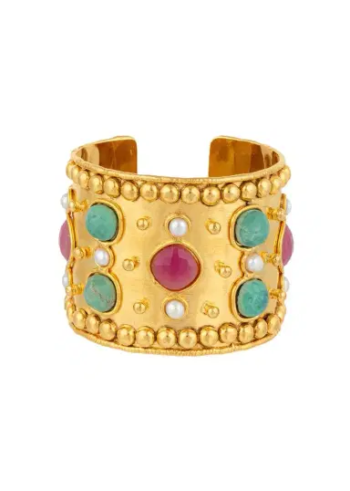 Sylvia Toledano Red Jasper Chrysoprase Cuff Bracelet | Thumbnail 1 Sylvia Toledano Red Jasper Chrysoprase Cuff Bracelet | Thumbnail 1