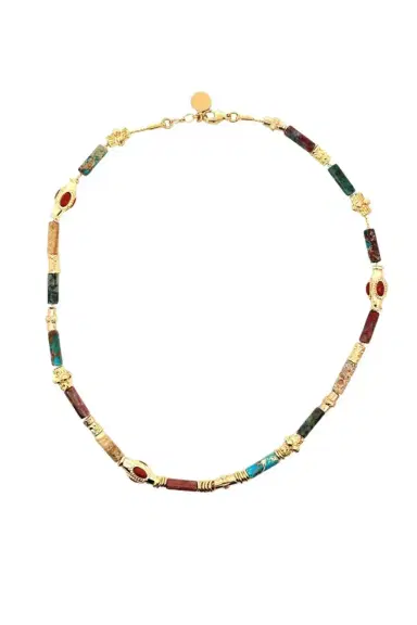Gas Bijoux Red Jasper Turquoise Beaded Kali Necklace | Thumbnail 1 Gas Bijoux Red Jasper Turquoise Beaded Kali Necklace | Thumbnail 1
