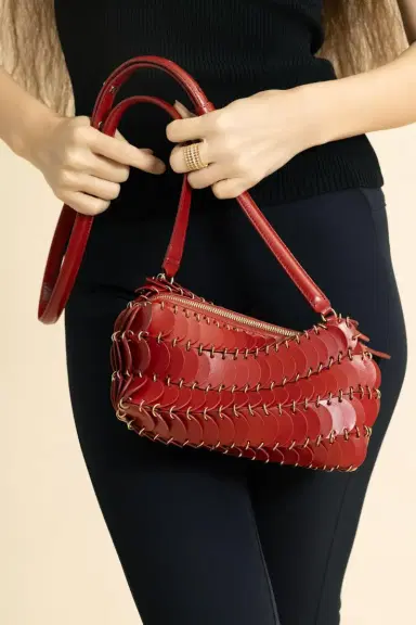 Rabanne Red Paco Shoulder Bag | Thumbnail 2 Rabanne Red Paco Shoulder Bag | Thumbnail 2
