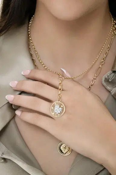 Foundrae Resilience - Blossoms Medium Mixed Belcher Extension Necklace | Thumbnail 3 Foundrae Resilience - Blossoms Medium Mixed Belcher Extension Necklace | Thumbnail 3