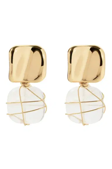 Gas Bijoux Rock Crystal Rainbow Square Earrings | Thumbnail 1 Gas Bijoux Rock Crystal Rainbow Square Earrings | Thumbnail 1