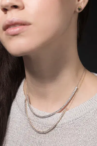 DANA REBECCA DESIGNS Rose Gold Ava Bea Diamond Tennis Necklace | Thumbnail 3 DANA REBECCA DESIGNS Rose Gold Ava Bea Diamond Tennis Necklace | Thumbnail 3