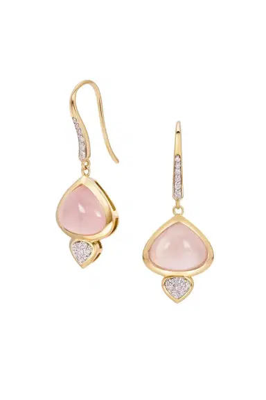 Marina B Rose Quartz Diamond Trisolina Drop Earrings | Thumbnail 7 Marina B Rose Quartz Diamond Trisolina Drop Earrings | Thumbnail 7