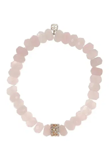 Sydney Evan Rose Quartz Rondelle Trio Beaded Bracelet | Thumbnail 1 Sydney Evan Rose Quartz Rondelle Trio Beaded Bracelet | Thumbnail 1